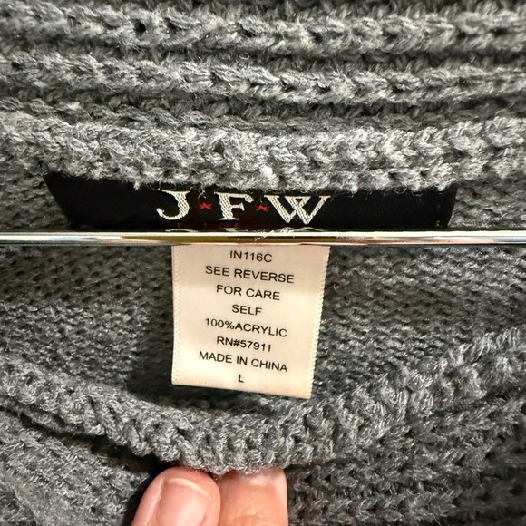 VTG Gray Cable Knit Sweater Dress Y2k - Picture 4 of 5